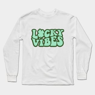 Lucky Vibes Retro Design Long Sleeve T-Shirt